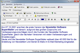 Newsletter Software SuperMailer vor 10 Jahren